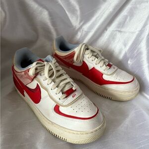 Nike Red and White Athletic Shoes